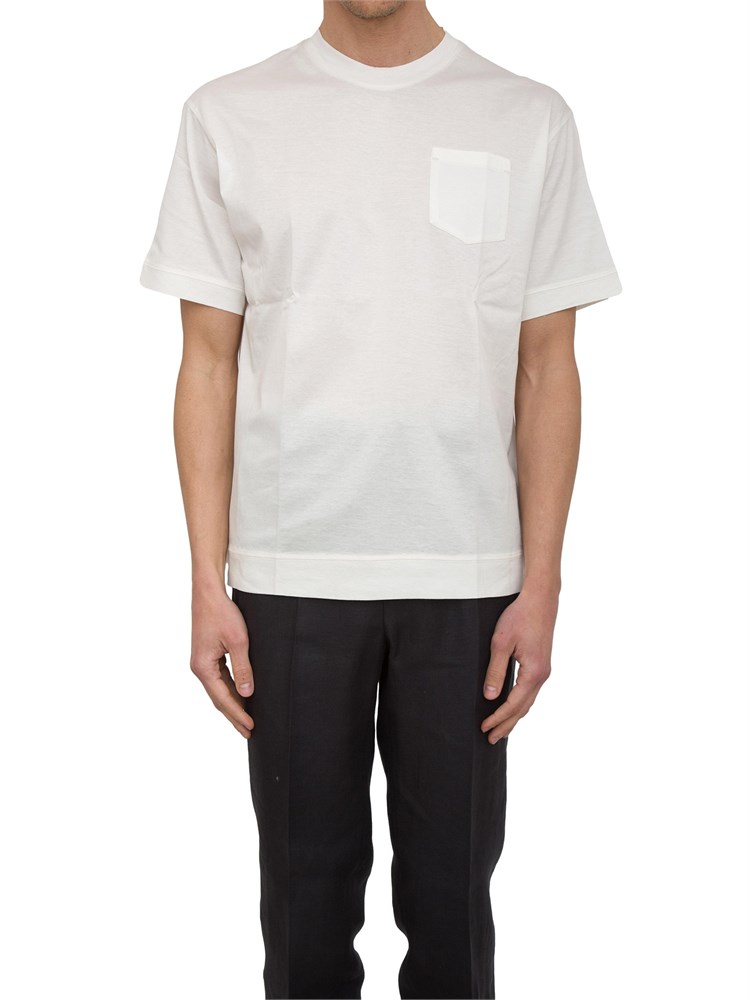 T-Shirt Paolo Pecora in jersey lucido bianco