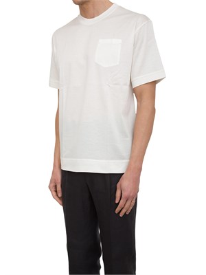 T-Shirt Paolo Pecora in jersey lucido bianco in UOMO