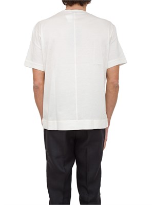T-Shirt Paolo Pecora in jersey lucido bianco in UOMO