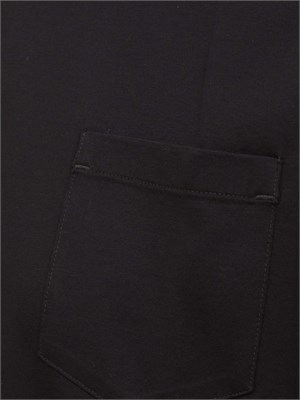 T-Shirt Paolo Pecora in jersey lucido nero in UOMO