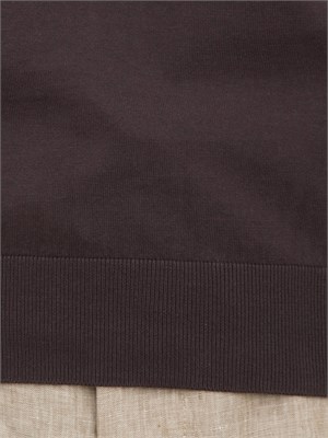 Maglia girocollo Paolo Pecora in cotone extra fine marrone in UOMO