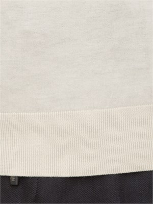 Maglia Girocollo Paolo Pecora in Puro Cotone Extra Fine panna in UOMO