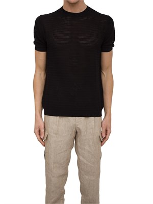 Maglia manica corta Paolo Pecora nero in UOMO