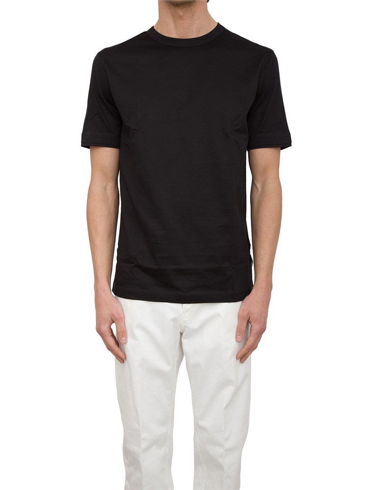 T-shirt in cotone mercerizzato Paolo Pecora nero