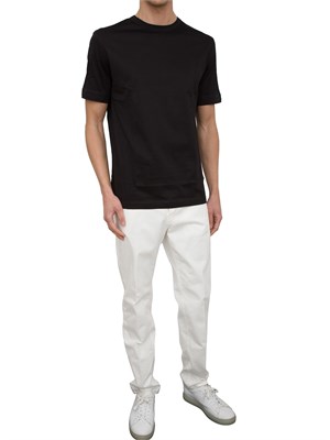 T-shirt in cotone mercerizzato Paolo Pecora nero in UOMO