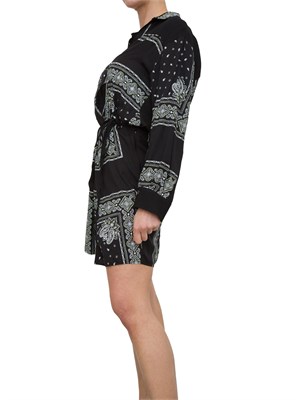 Mini abito a camicia Pinko stampa bandana in DONNA