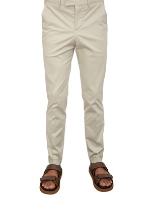 Pantalone PT Torino beige in cotone in UOMO