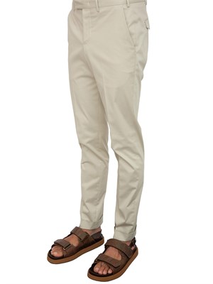 Pantalone PT Torino beige in cotone in UOMO