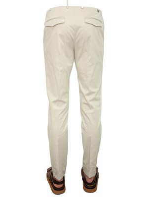 Pantalone PT Torino beige in cotone in UOMO
