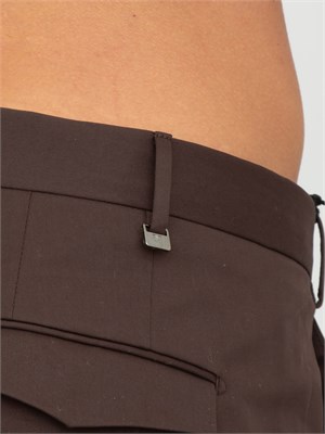 Pantalone PT Torino marroni in cotone in UOMO