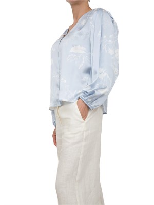 Camicia donna celeste Marella fantasia fiori in DONNA