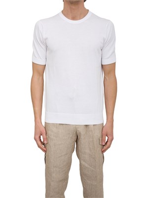 T-shirt Peserico in filato di puro cotone bianco in UOMO