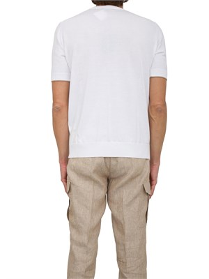 T-shirt Peserico in filato di puro cotone bianco in UOMO