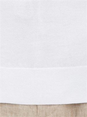 T-shirt Peserico in filato di puro cotone bianco in UOMO
