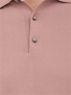 Polo Peserico in filato di puro cotone rosa in UOMO