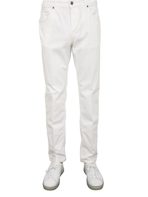 Jeans Peserico in cotone bianco in UOMO