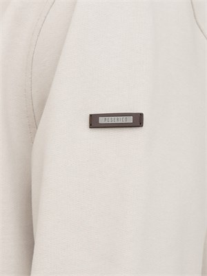 Felpa Peserico french terry grigio in UOMO