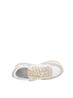Sneakers platform gialle Liu Jo in suede e mesh in DONNA
