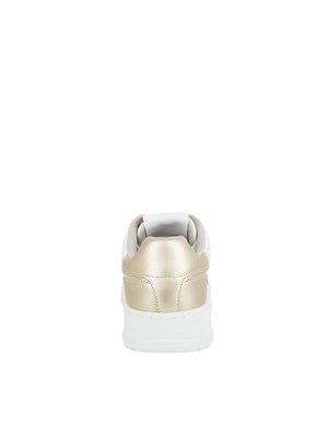 Sneakers Liu Jo donna in pelle bianco e oro in DONNA