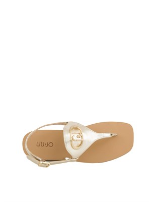 Sandali infradito Liu Jo laminati oro in DONNA