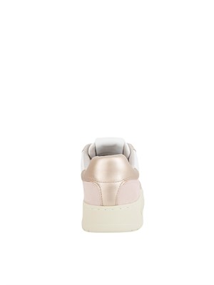 Sneakers Liu Jo in pelle bianca e suede beige e rosa in DONNA