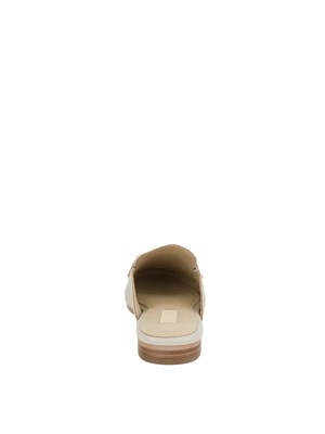 Slippers Liu Jo in pelle bianco panna con logo in DONNA