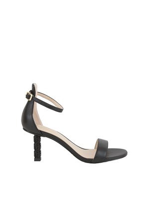 Sandali con tacco logato Liu-jo nero in DONNA