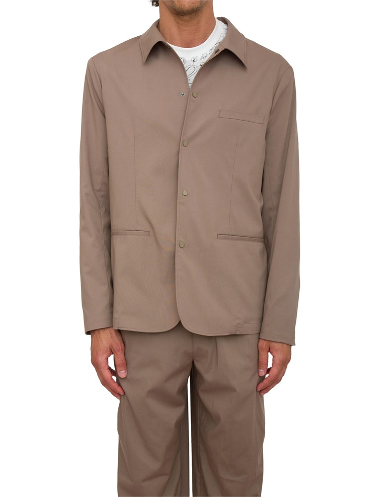 Giacca monopetto A.X. beige con tre tasche