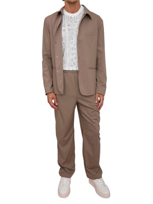 Giacca monopetto A.X. beige con tre tasche in UOMO