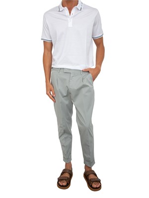 Polo Paul[and]Shark bianco con dettagli righe a contrasto in UOMO