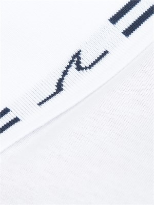 Polo Paul[and]Shark bianco con dettagli righe a contrasto in UOMO