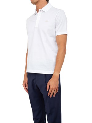 Polo Paul [and] Shark bianco in cotone Fine Piqué in UOMO