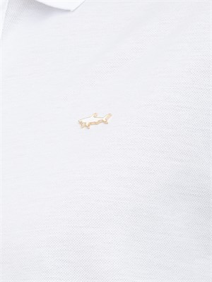 Polo Paul [and] Shark bianco in cotone Fine Piqué in UOMO