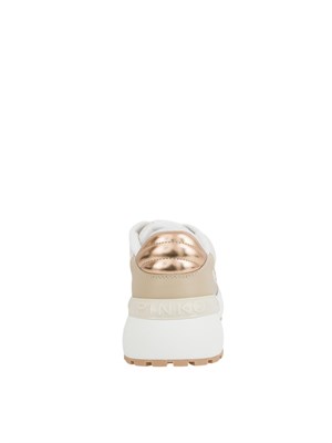 Sneaker Pinko chunky laminate con logo beige in DONNA