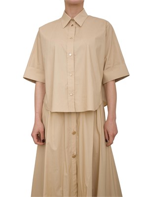 Camicia boxy Liu-jo beige in cotone in DONNA