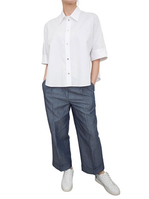 Camicia boxy Liu-jo bianco in cotone in DONNA