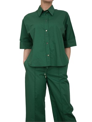 Camicia boxy Liu-jo verde in cotone in DONNA