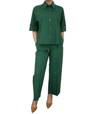 Camicia boxy Liu-jo verde in cotone in DONNA