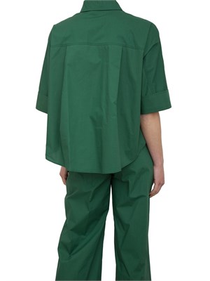Camicia boxy Liu-jo verde in cotone in DONNA