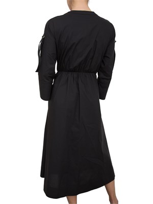 Abito midi Liu-Jo in popeline con cintura nero in DONNA