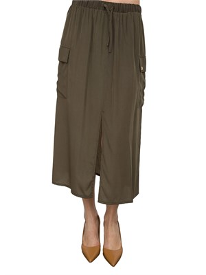 Gonna longuette cargo Liu-jo verde in DONNA