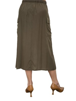 Gonna longuette cargo Liu-jo verde in DONNA
