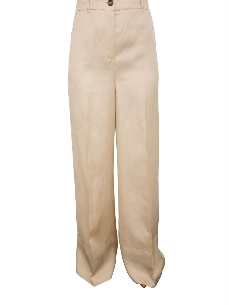 Pantaloni Liu-jo wide leg beige