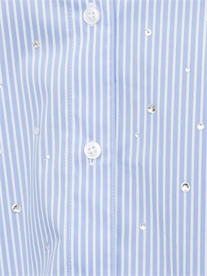 Camicia Liu-jo in misto cotone con strass applicati in DONNA