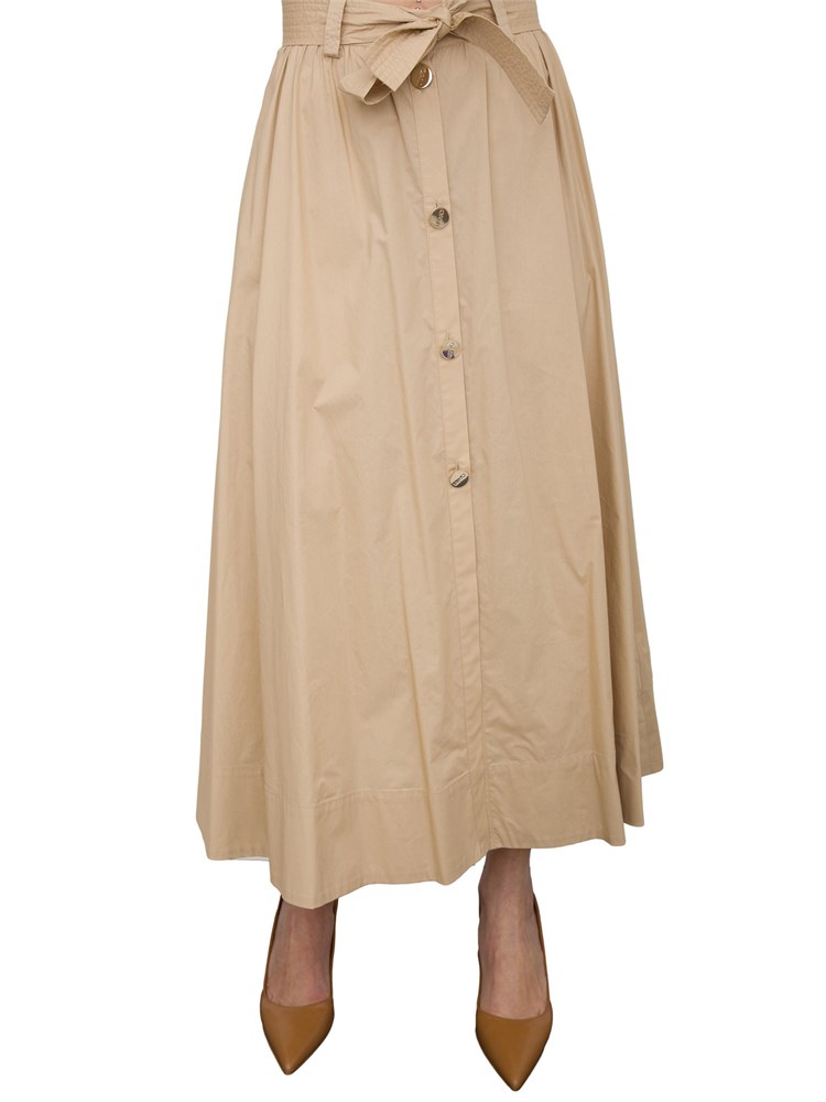 Gonna midi Liu-jo con cintura beige