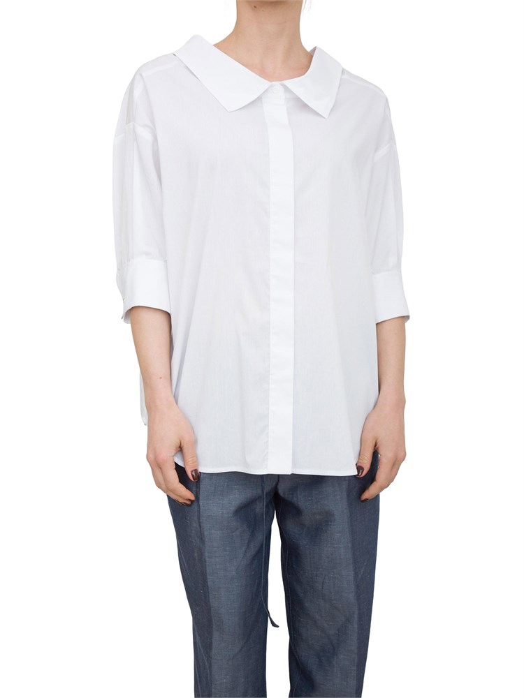Camicia Liu-Jo in popeline con maxi colletto bianca
