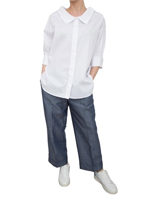 Camicia Liu-Jo in popeline con maxi colletto bianca in DONNA