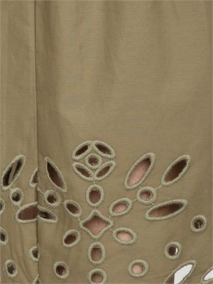 Abito Liu-Jo verde in cotone con ricami in DONNA