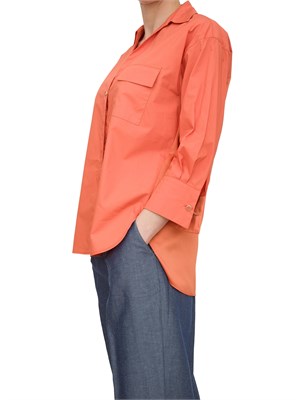 Camicia Liu-Jo arancione in cotone con stampa in DONNA