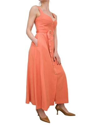 Abito in lino Liu-Jo arancione con cintura in DONNA